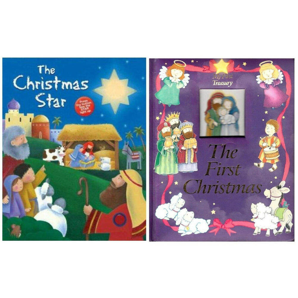 Lot of 2 Christmas Hardcover Books Childrens The Christmas Star First Christmas